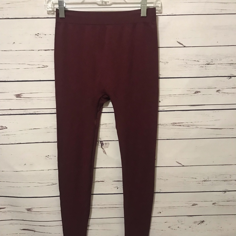 Burgundy leggings one size fits all